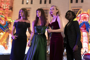 (from left) Graciela (Penélope Cruz), Mason “Mace” Brown (Jessica Chastain), Marie (Diane Kruger) and Khadijah (Lupita Nyong'o) in The 355, co-written and directed by Simon Kinberg.